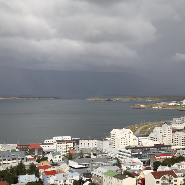 View over Reykjavík from the tower of Hallgrímskirkja.