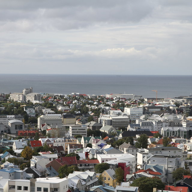 View over Reykjavík from the tower of Hallgrímskirkja.