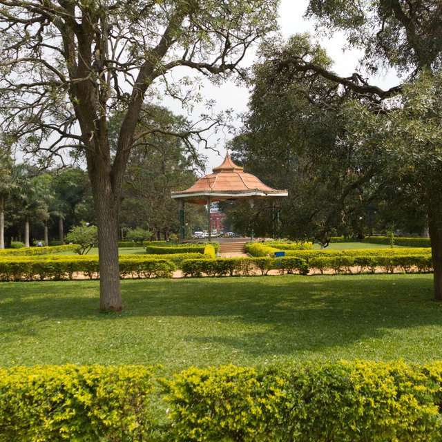 Pavilion in the gardens of the Karnataka High Court.