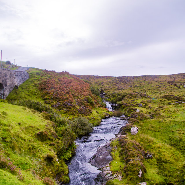 View over a stream in Elgol.