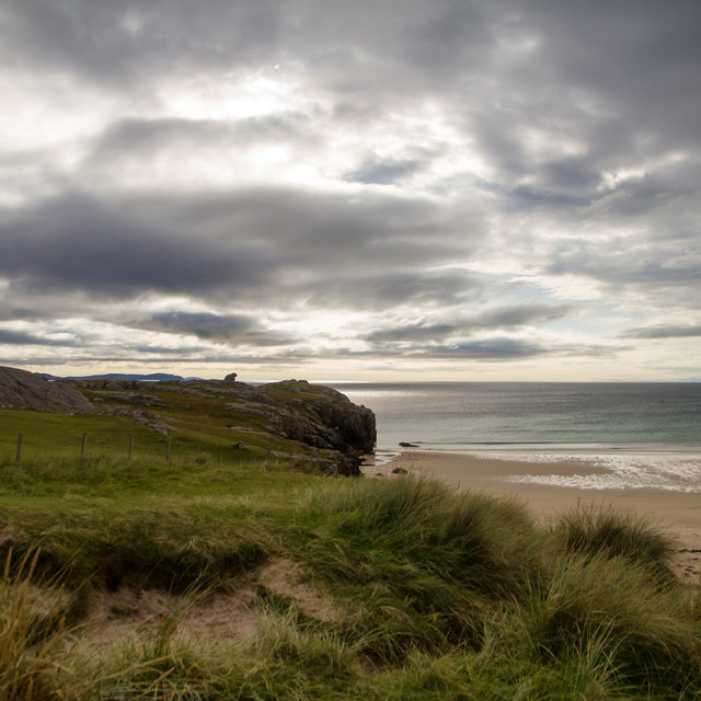 View from the Dunes onto Oldshoremore beach.