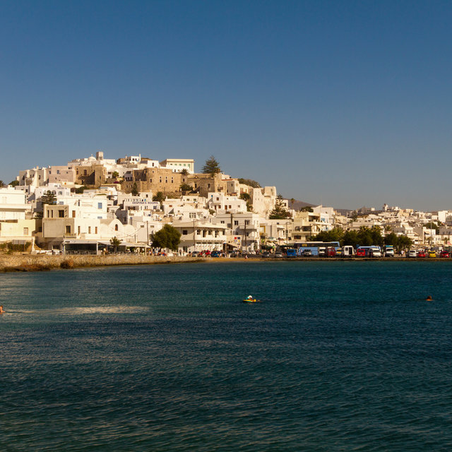 View from the Portara of the Apollo temple towards Naxos.
