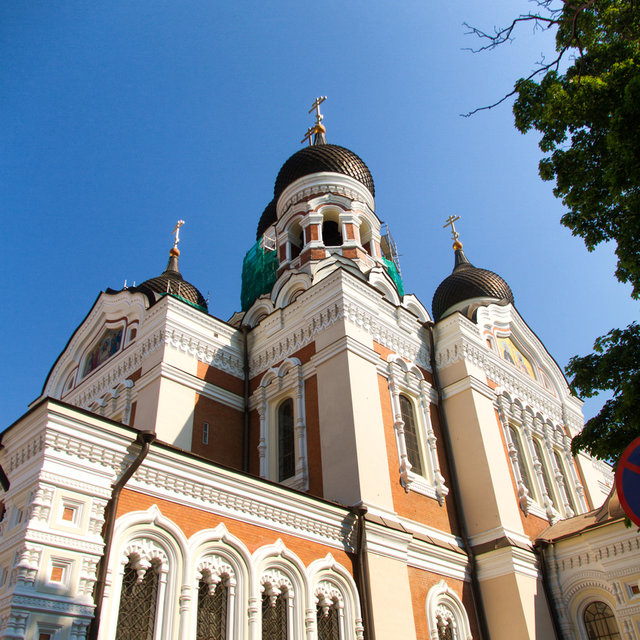 Alexander Nevsky Cathedral in the old town of Tallinn. 