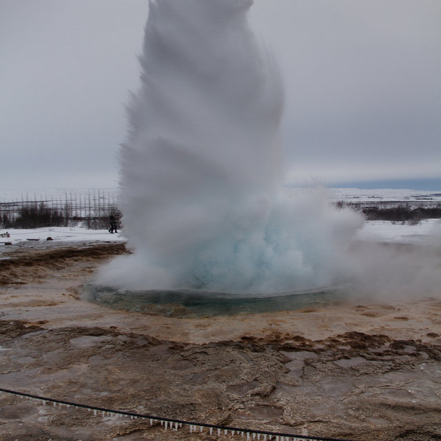 Eruption of the geyser Strokkur.