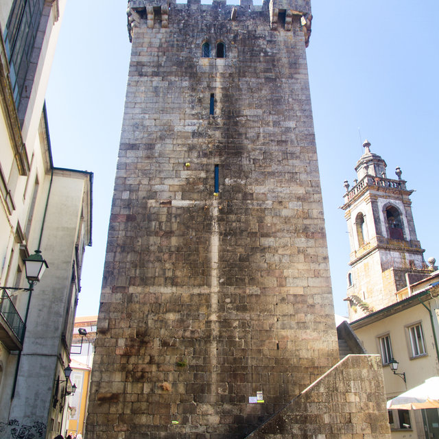 View onto the keep tower of the Castle of Braga.