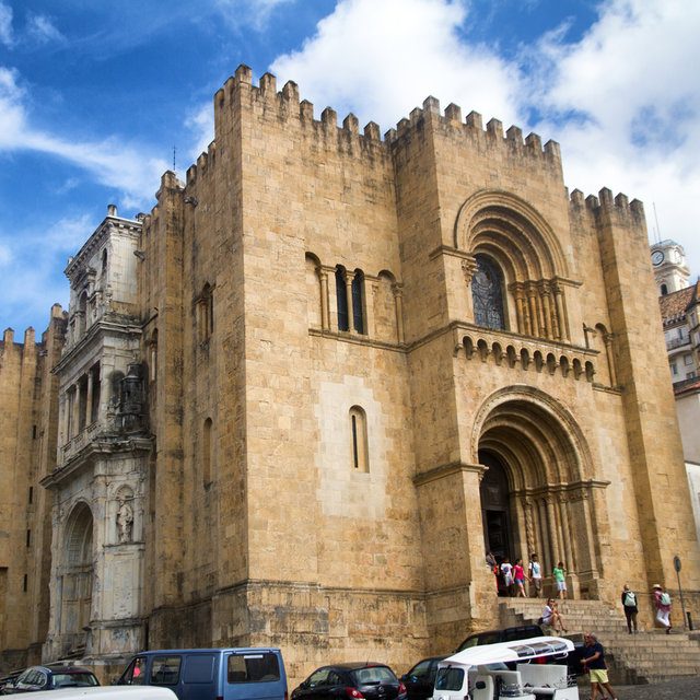 View of the Old Cathedral of Coimbra.