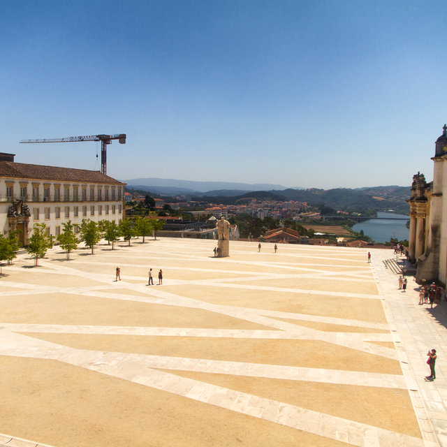 View of the courtyard of the former royal palace, now the University of Coimbra.