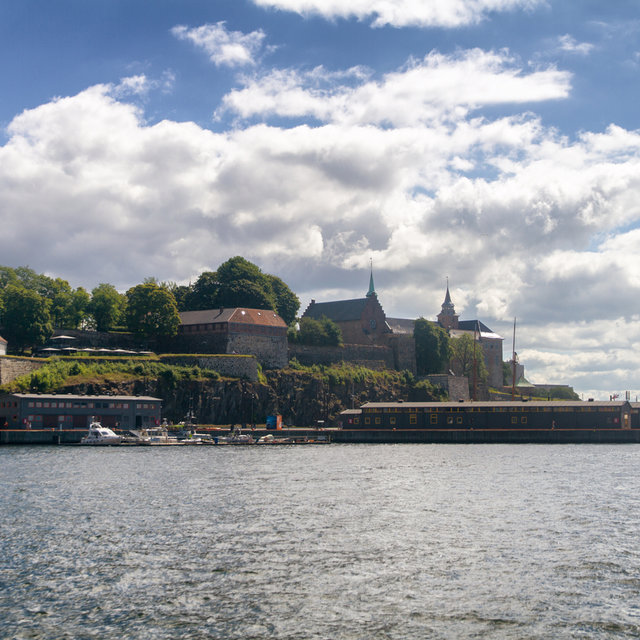 View over Akershus Fortress in Oslo. 