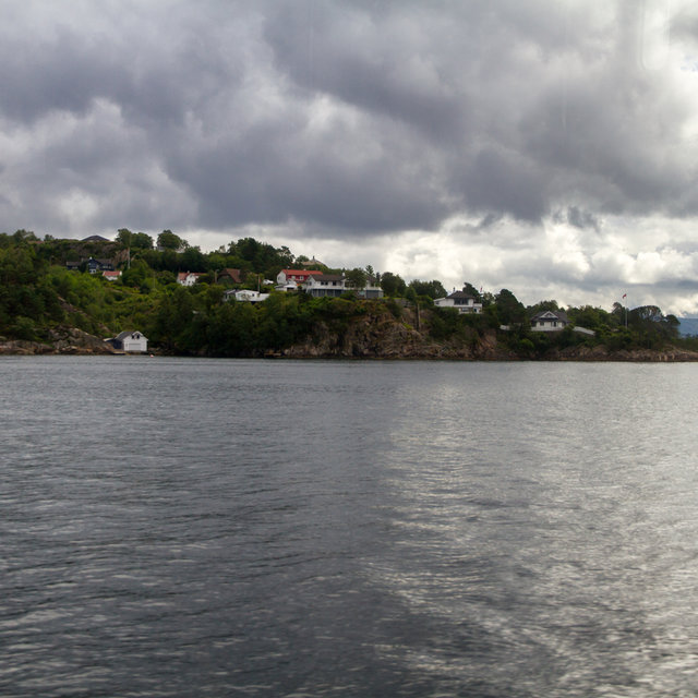 The coastline of Rosendal in Norway.