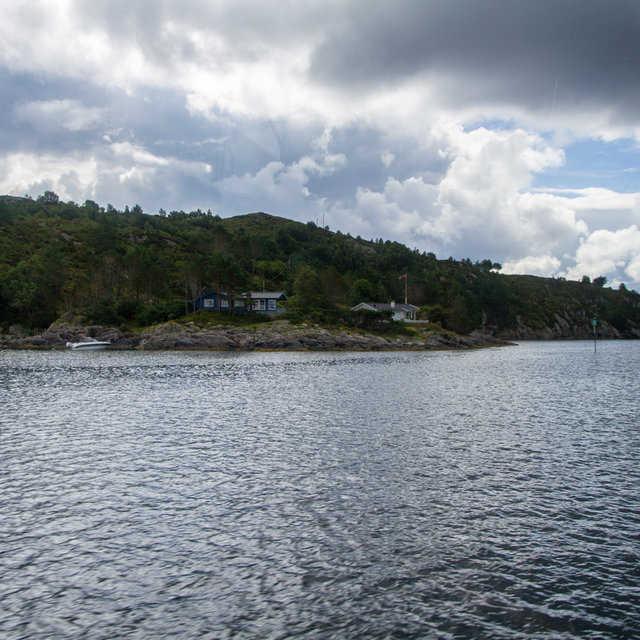 The coastline of Rosendal in Norway.